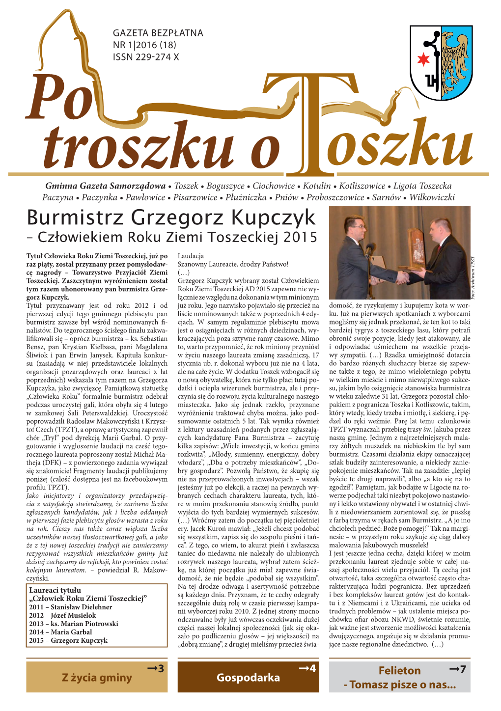 Burmistrz Grzegorz Kupczyk