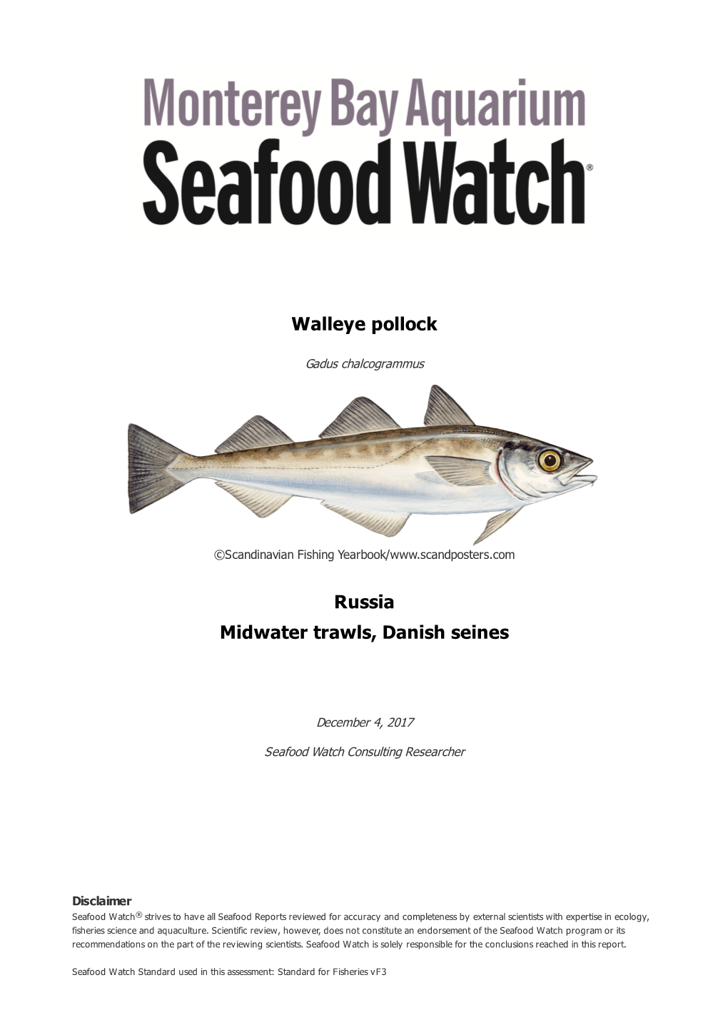 Walleye Pollock Russia Midwater Trawls