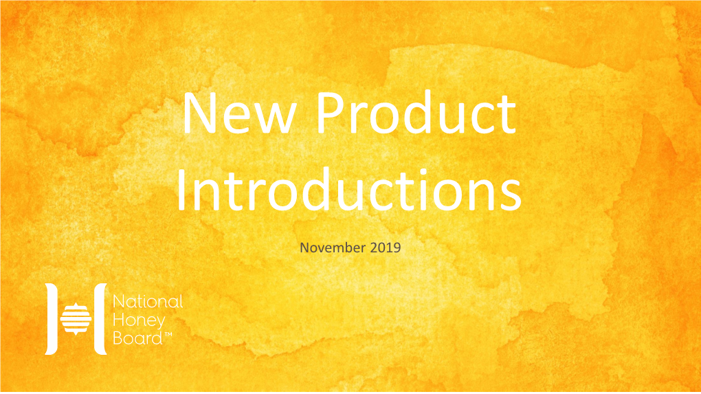 New Product Introductions November 2019