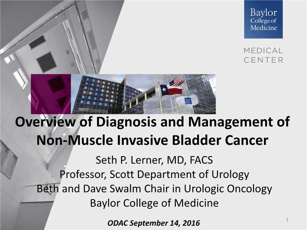 Muscle Invasive Bladder Cancer Seth P