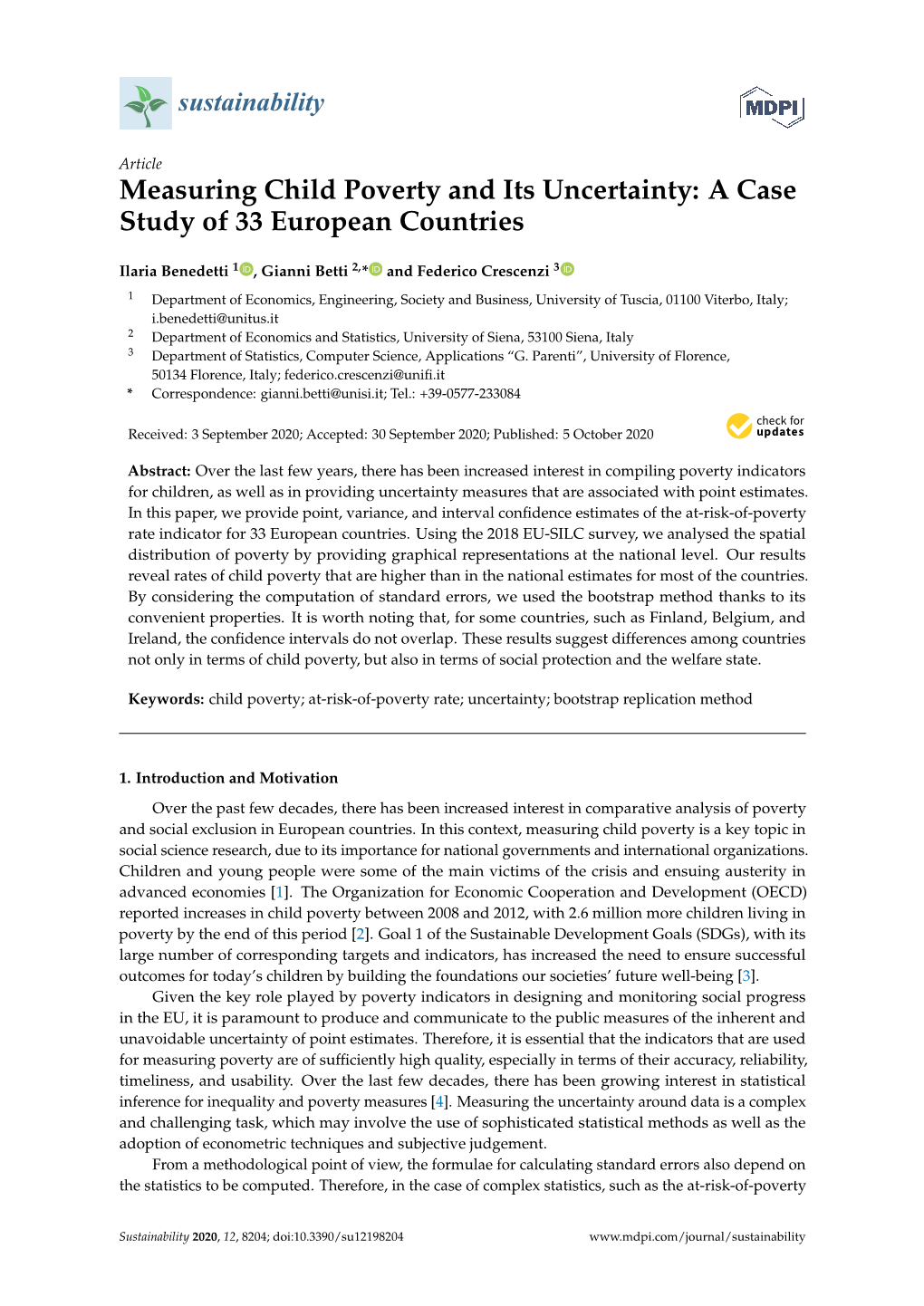 Measuring Child Poverty and Its Uncertainty: a Case Study of 33 European Countries