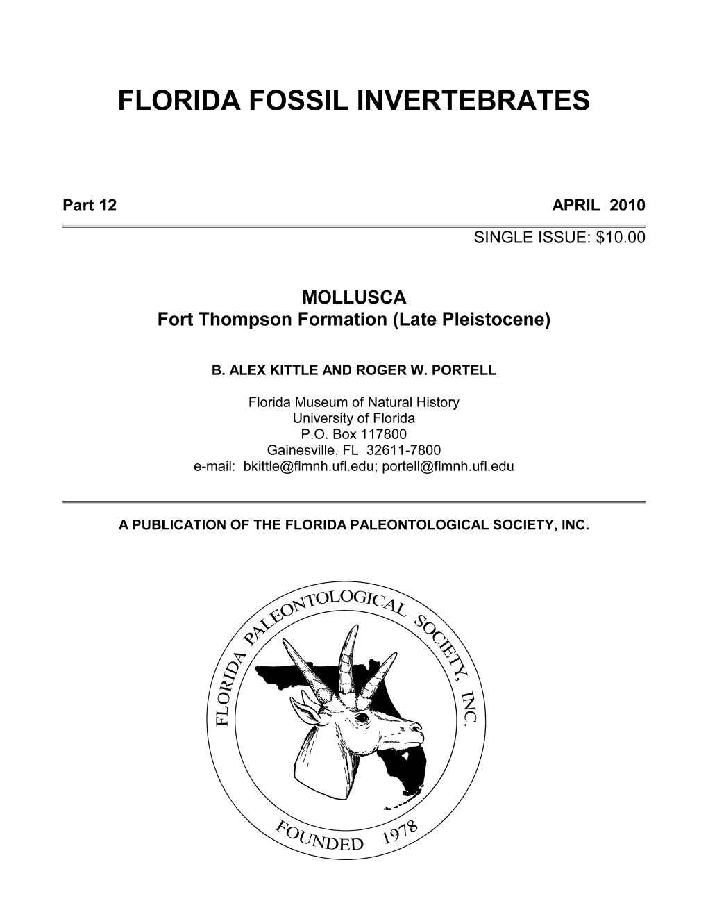 Mollusca. Fort Thompson Formation (Late Pleistocene)