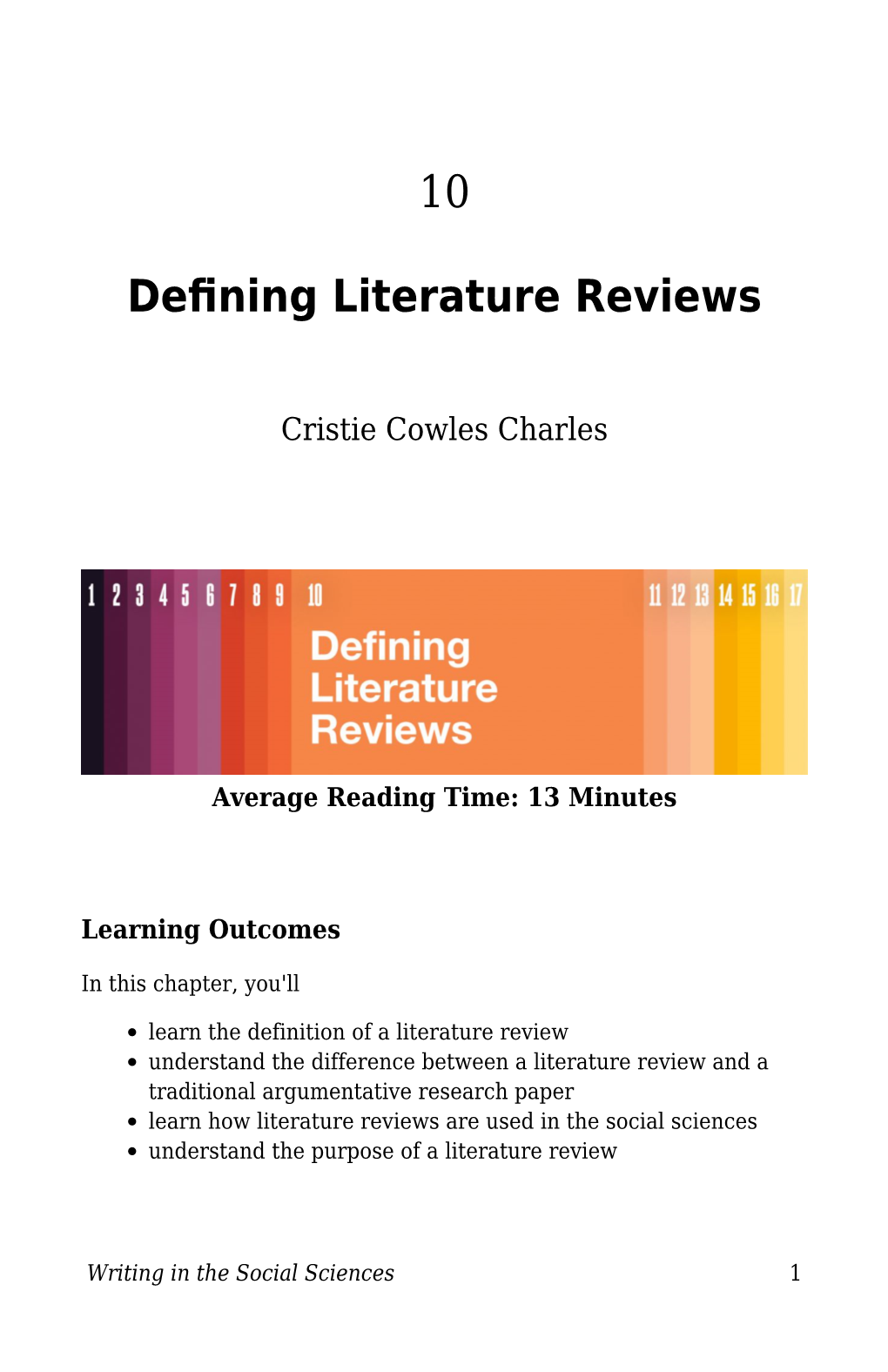 Defining Literature Reviews
