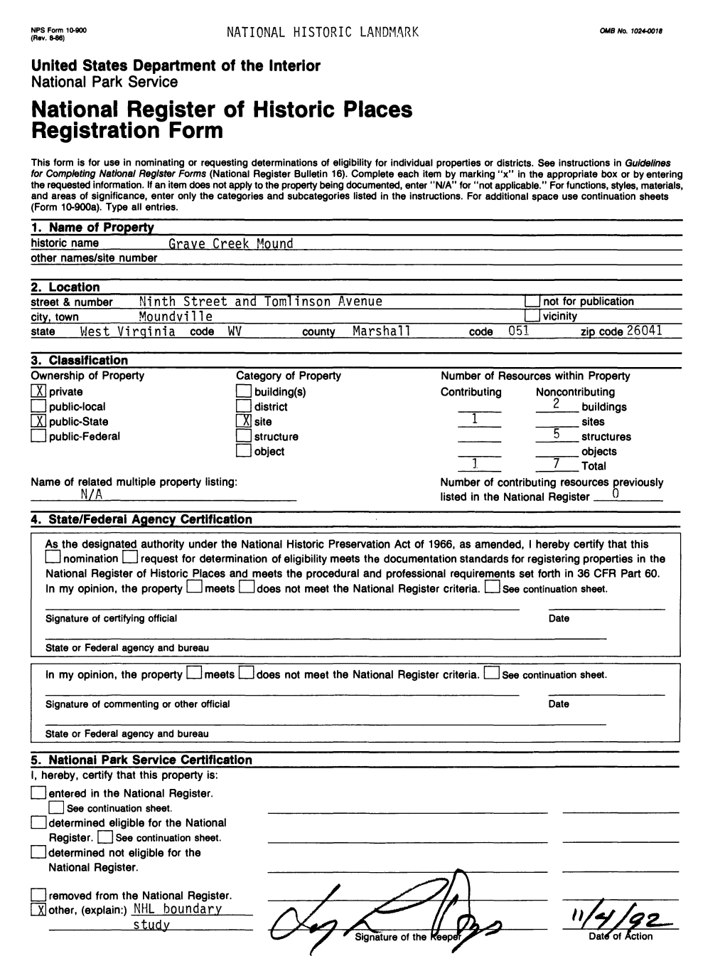 National Register of Historic Places Continuation Sheet