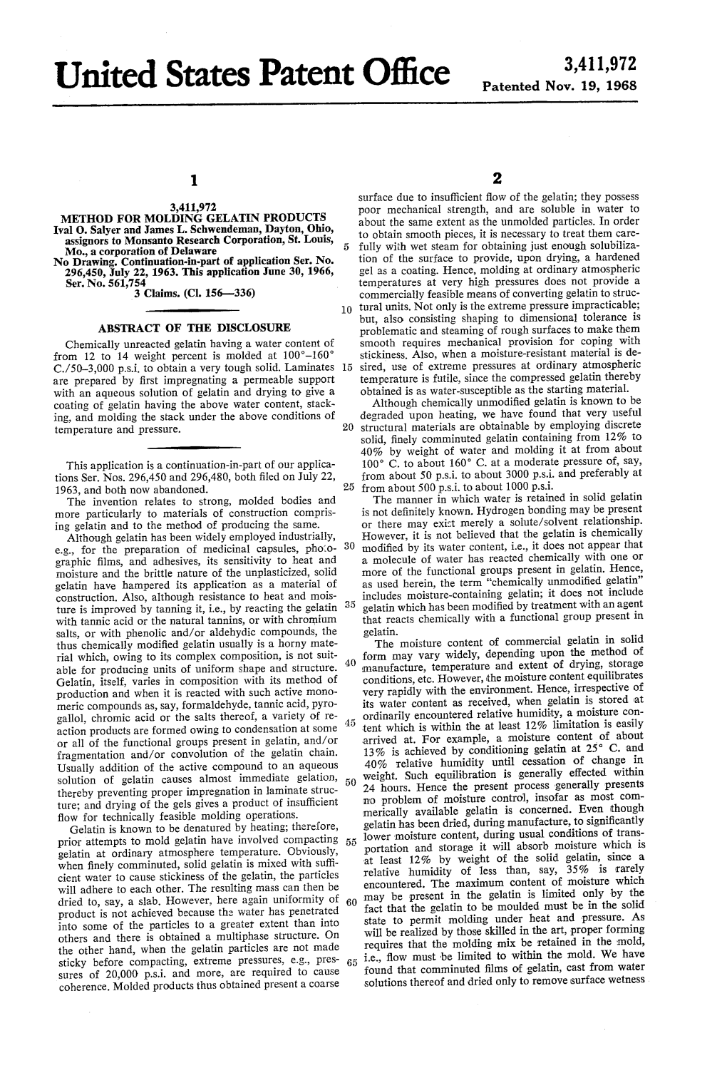 United States Patent Office Patented Nov