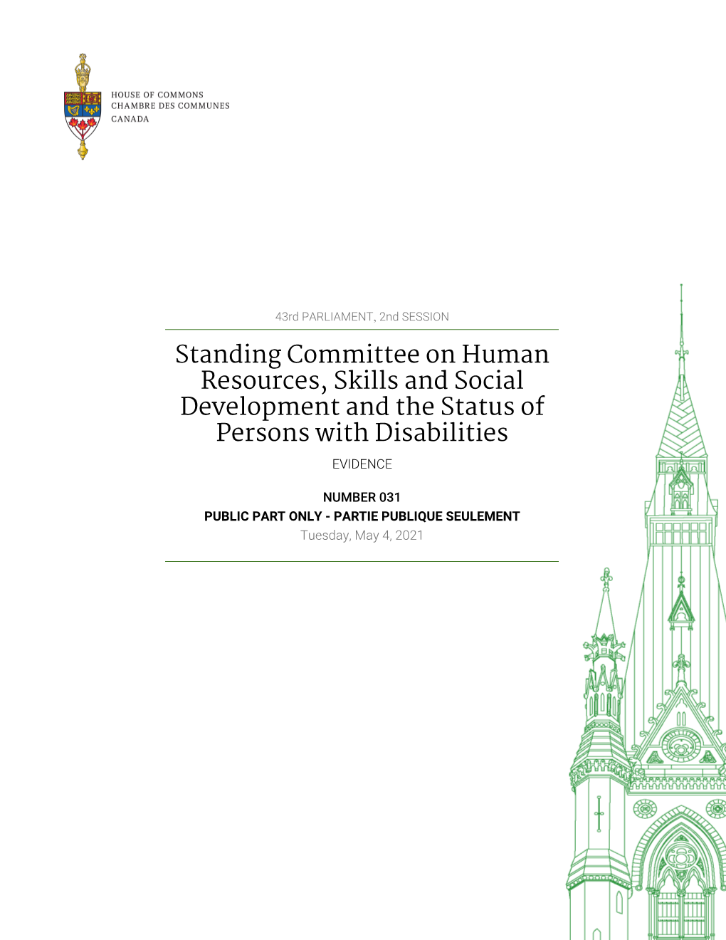 Evidence of the Standing Committee on Human Resources, Skills And
