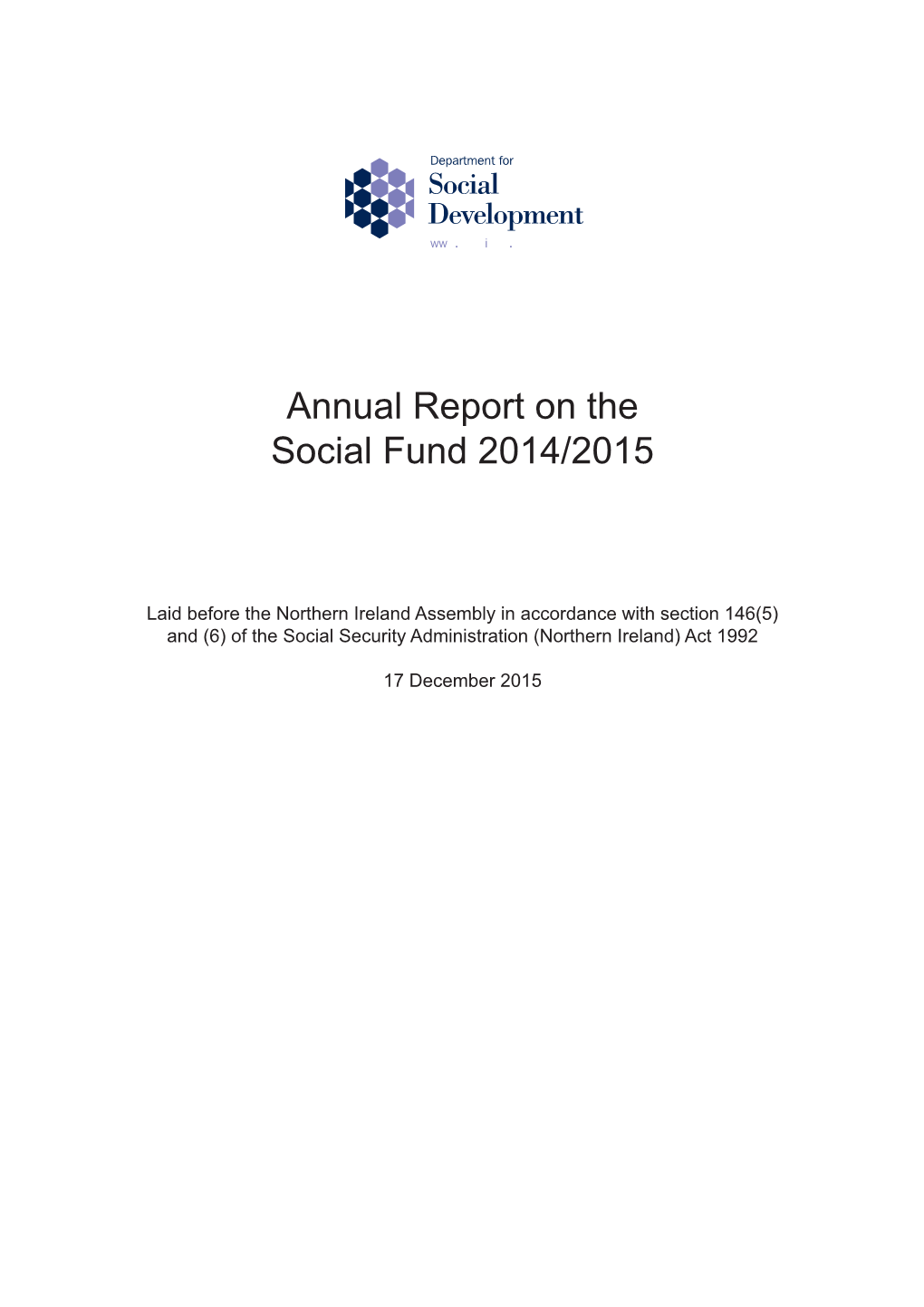 Social Fund Annual Report 2014-2015