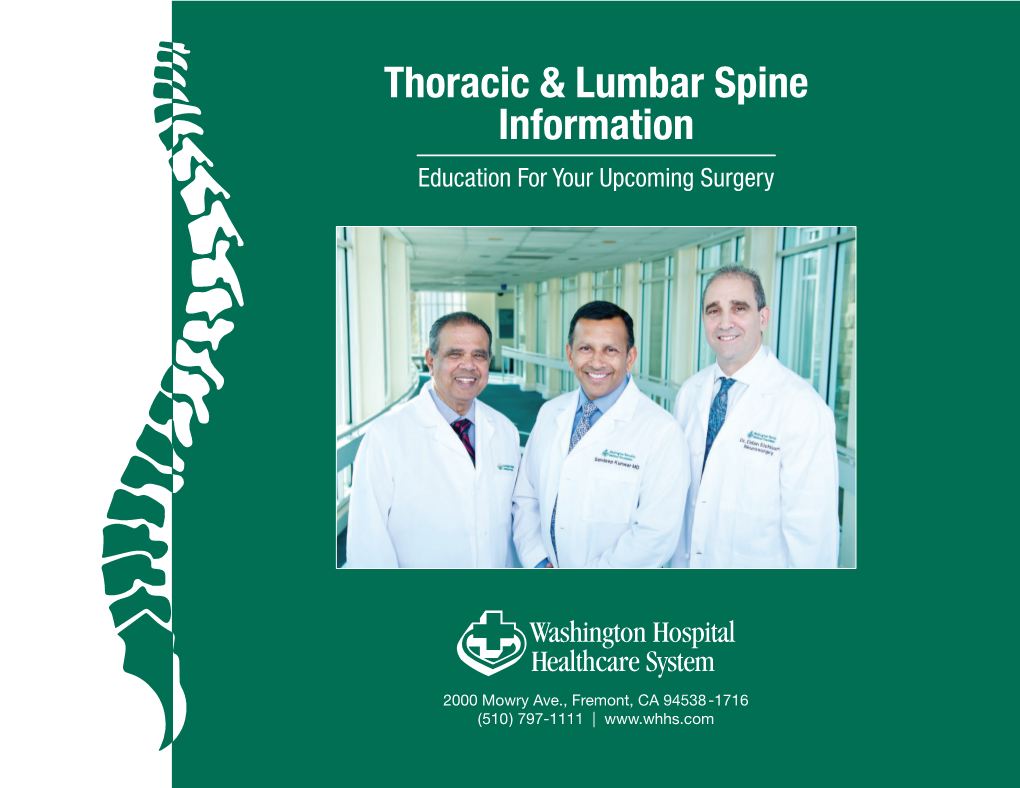 Thoracic & Lumbar Spine Information