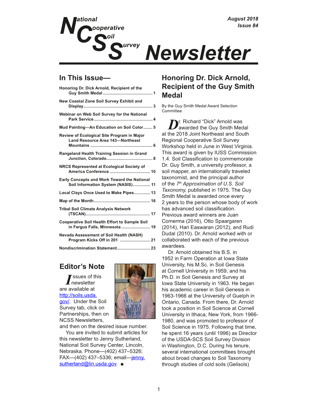 Issue 84 N Oil C Urvey SS Newsletter