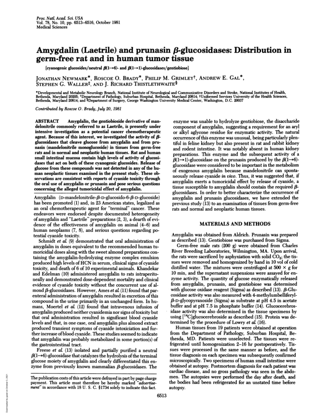 Amygdalin (Laetrile) and Prunasin