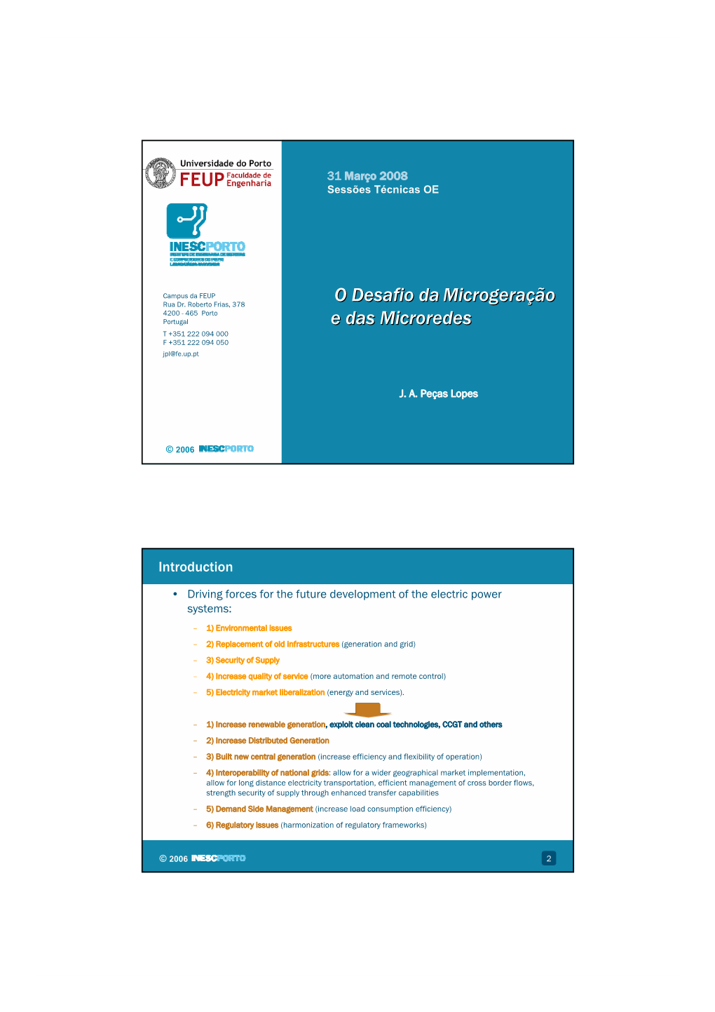 O Desafio Da Microgeração E Das Microredes