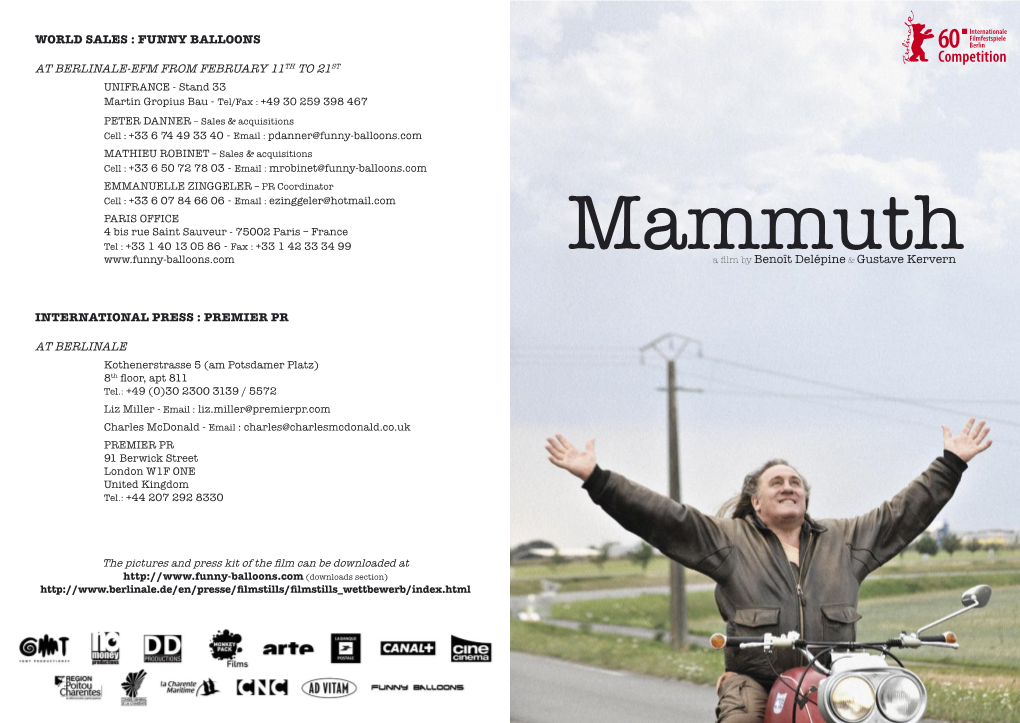 Mammutha ﬁlm by Benoît Delépine & Gustave Kervern