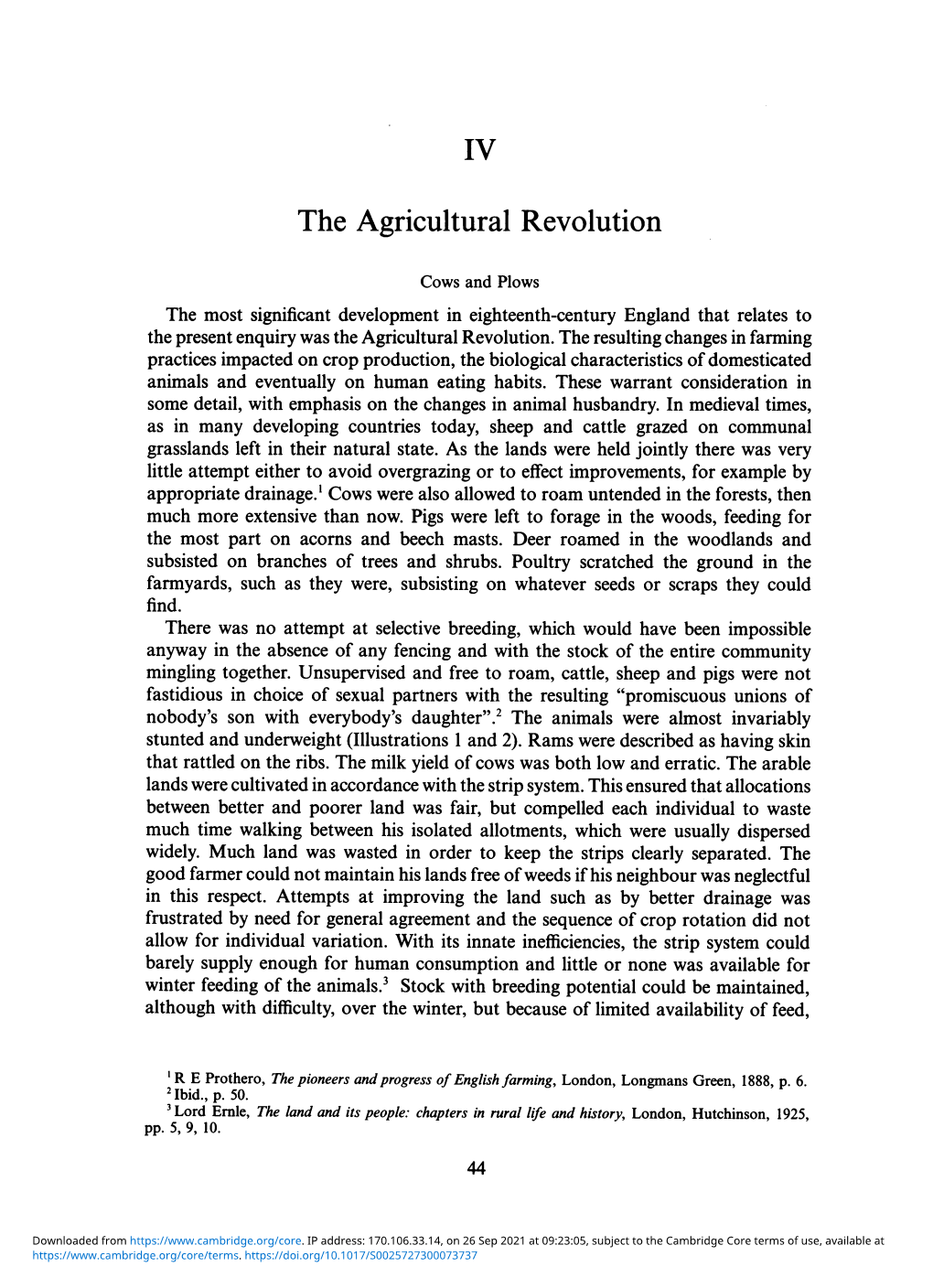 The Agricultural Revolution