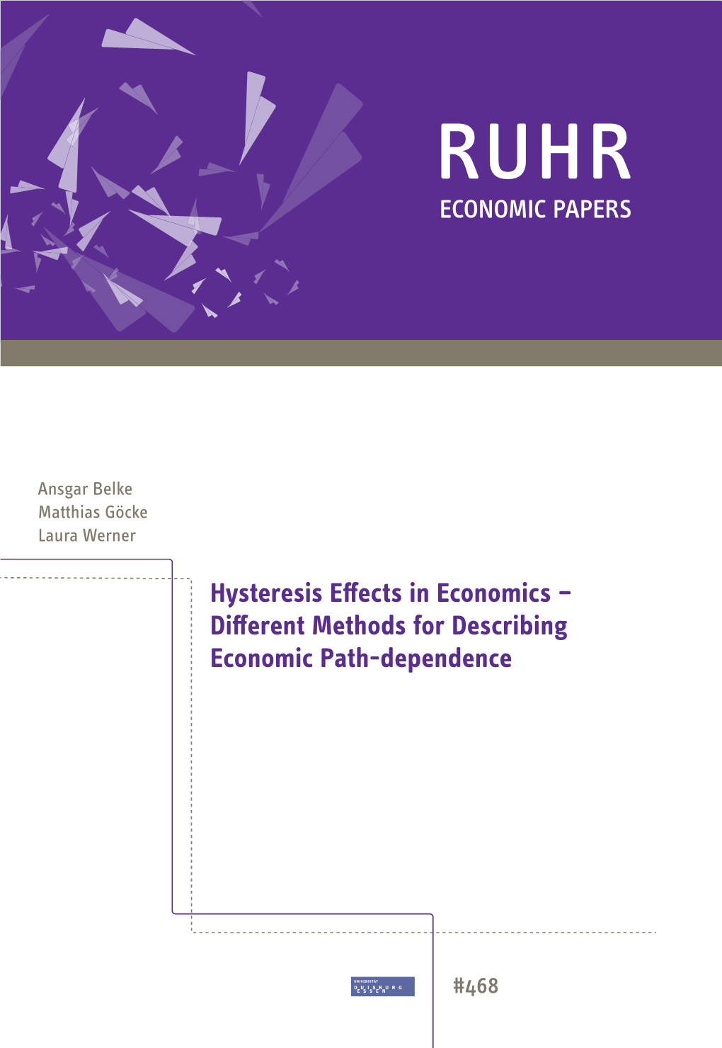 Hysteresis Effects in Economics