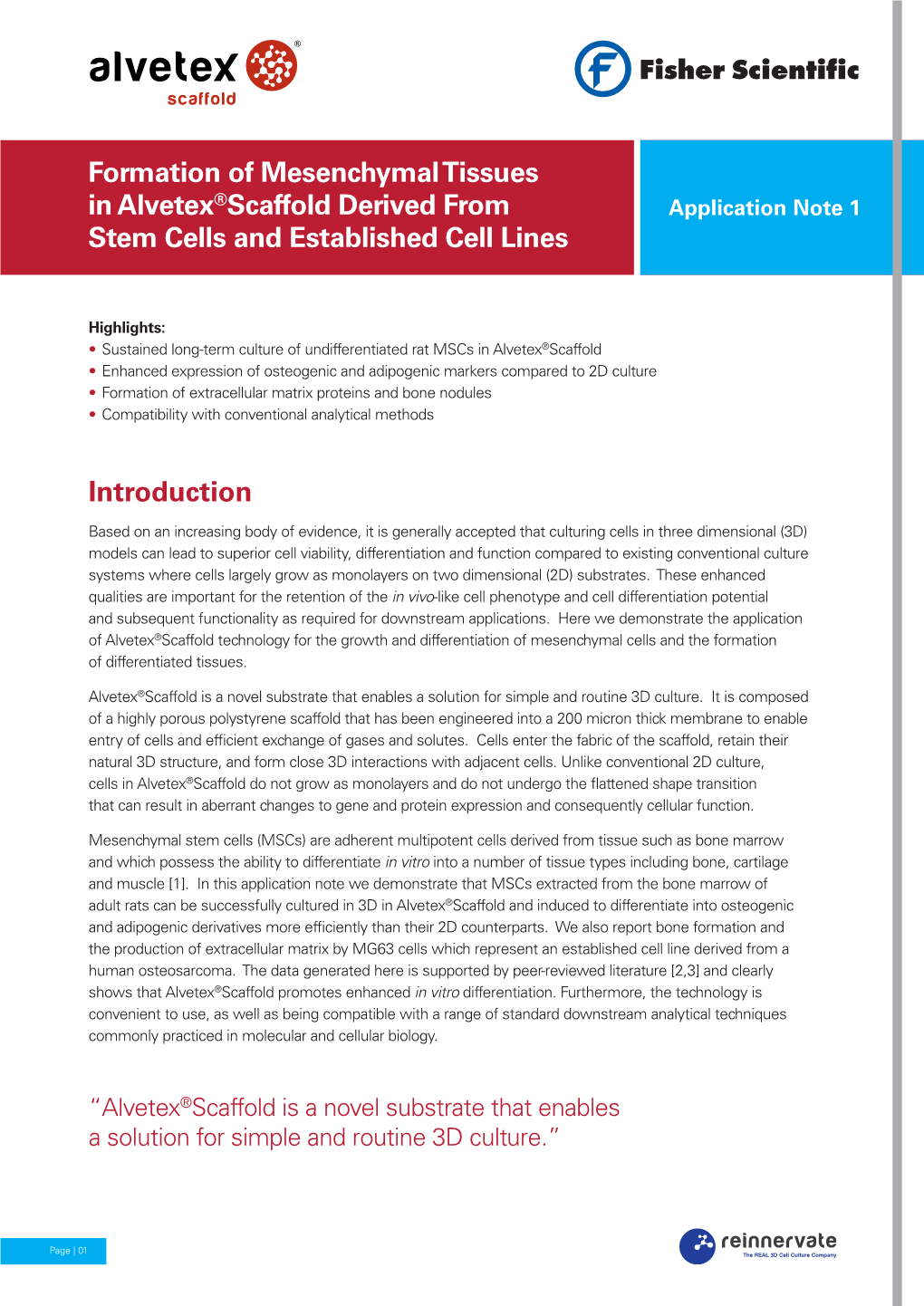 Reinnervate Mesenchymal Tissues Application Note