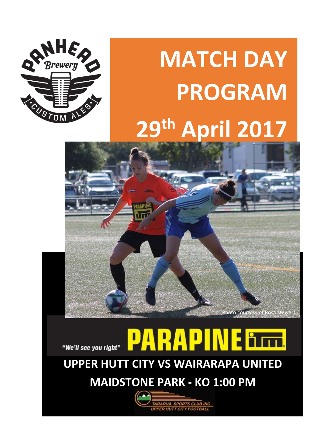 MATCH DAY PROGRAM 29 April 2017