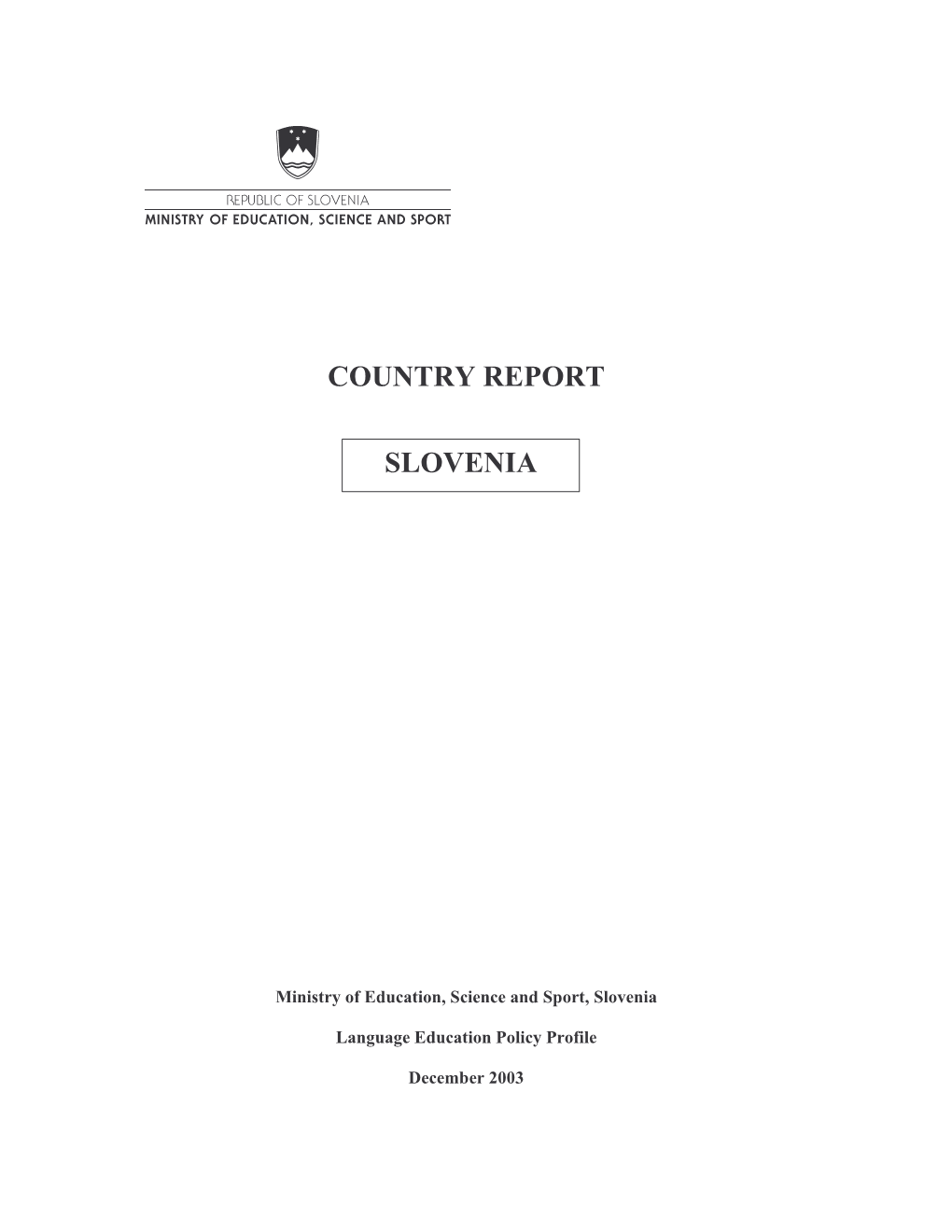 Country Report Slovenia EN