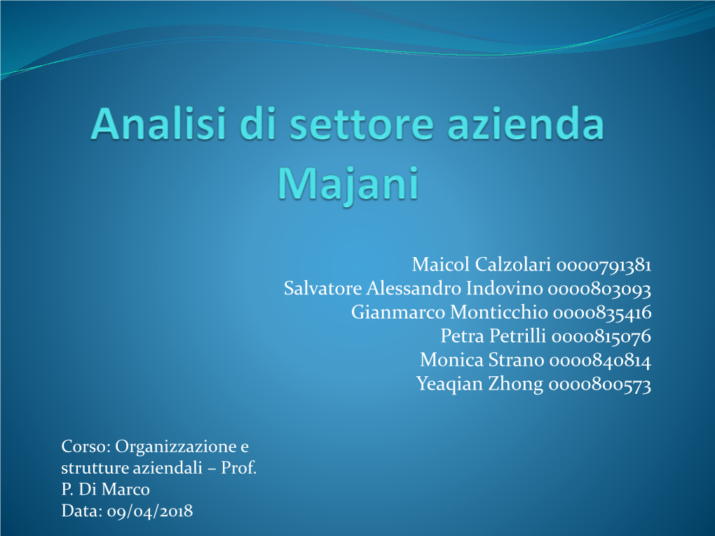 G12 Analisi Azienda Majani.Pdf