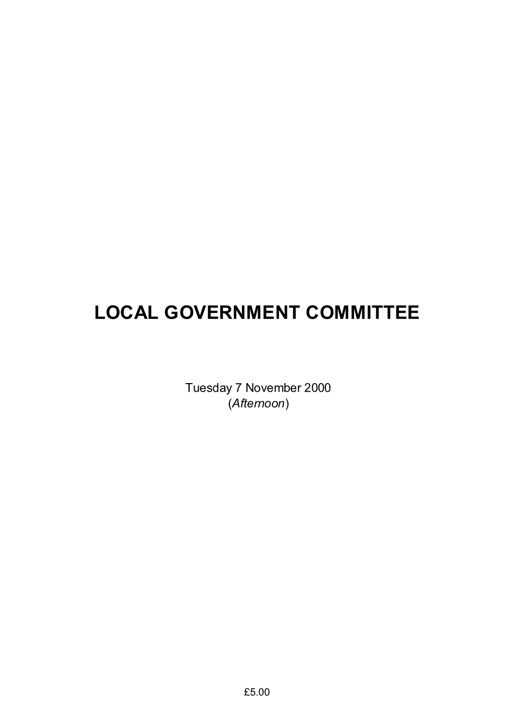 Local Government Committee