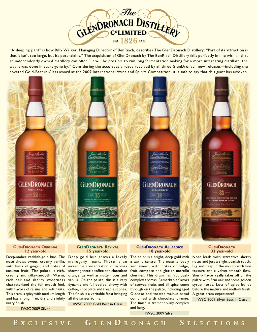 The Glendronach: Sell Sheet