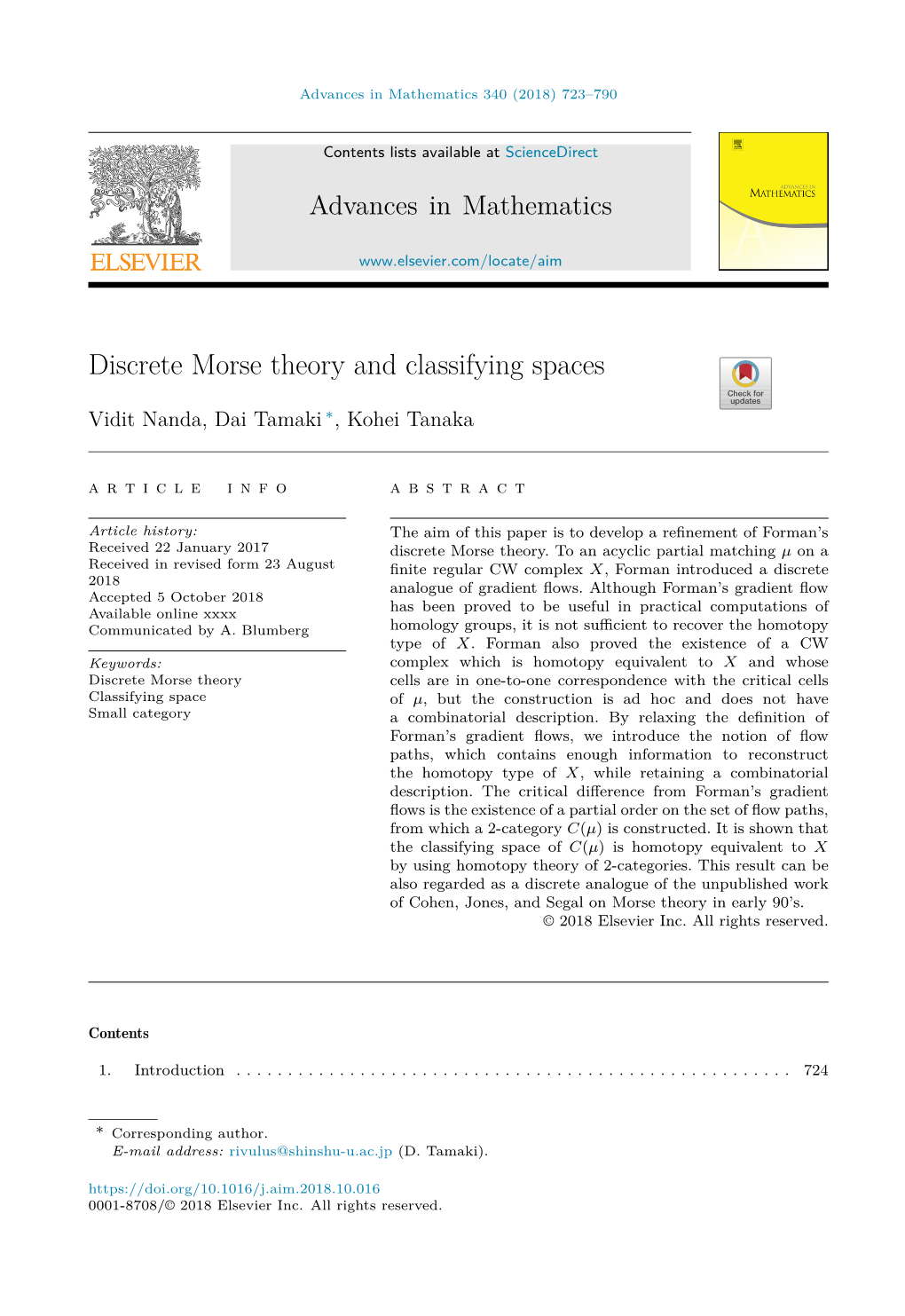 Discrete Morse Theory and Classifying Spaces