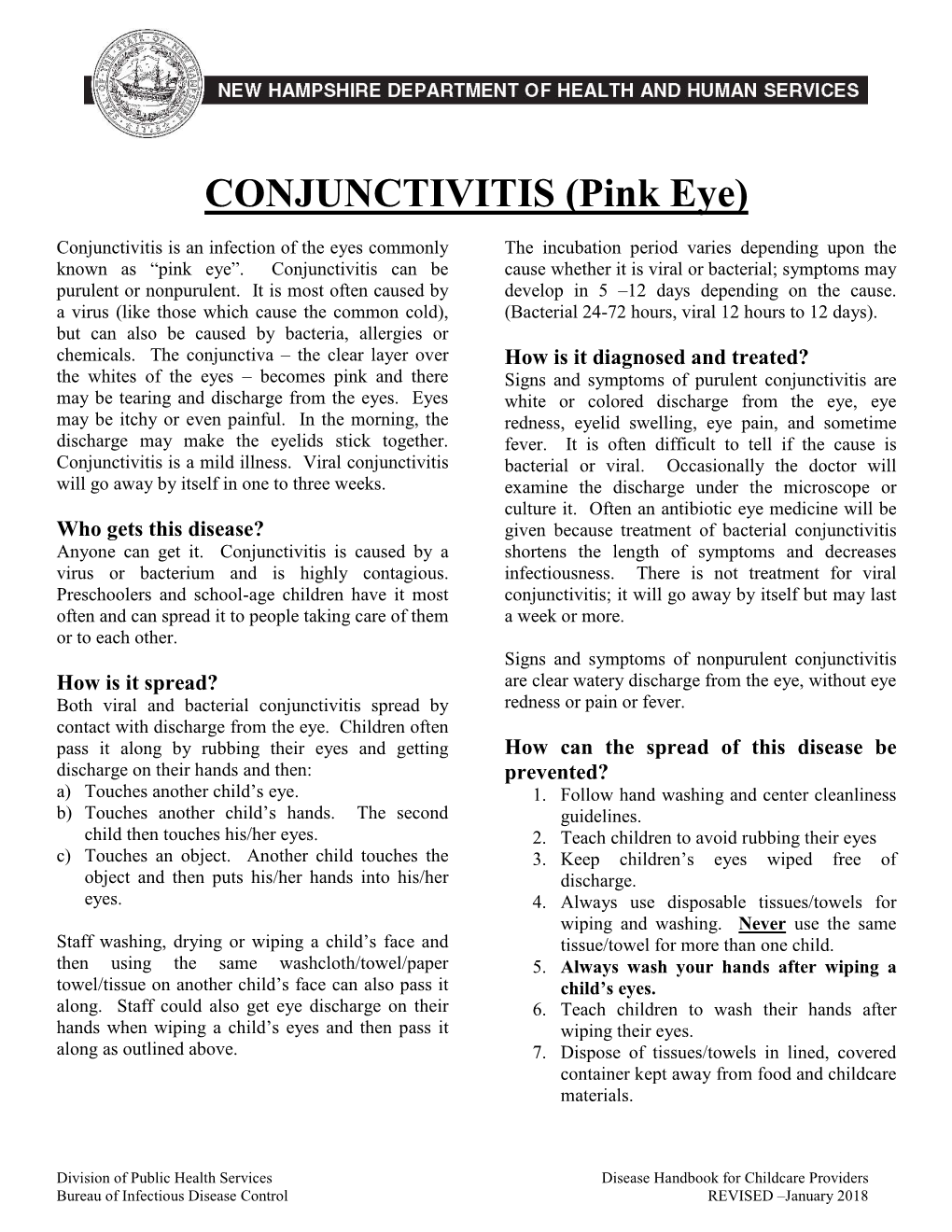 CONJUNCTIVITIS (Pink Eye) Cont