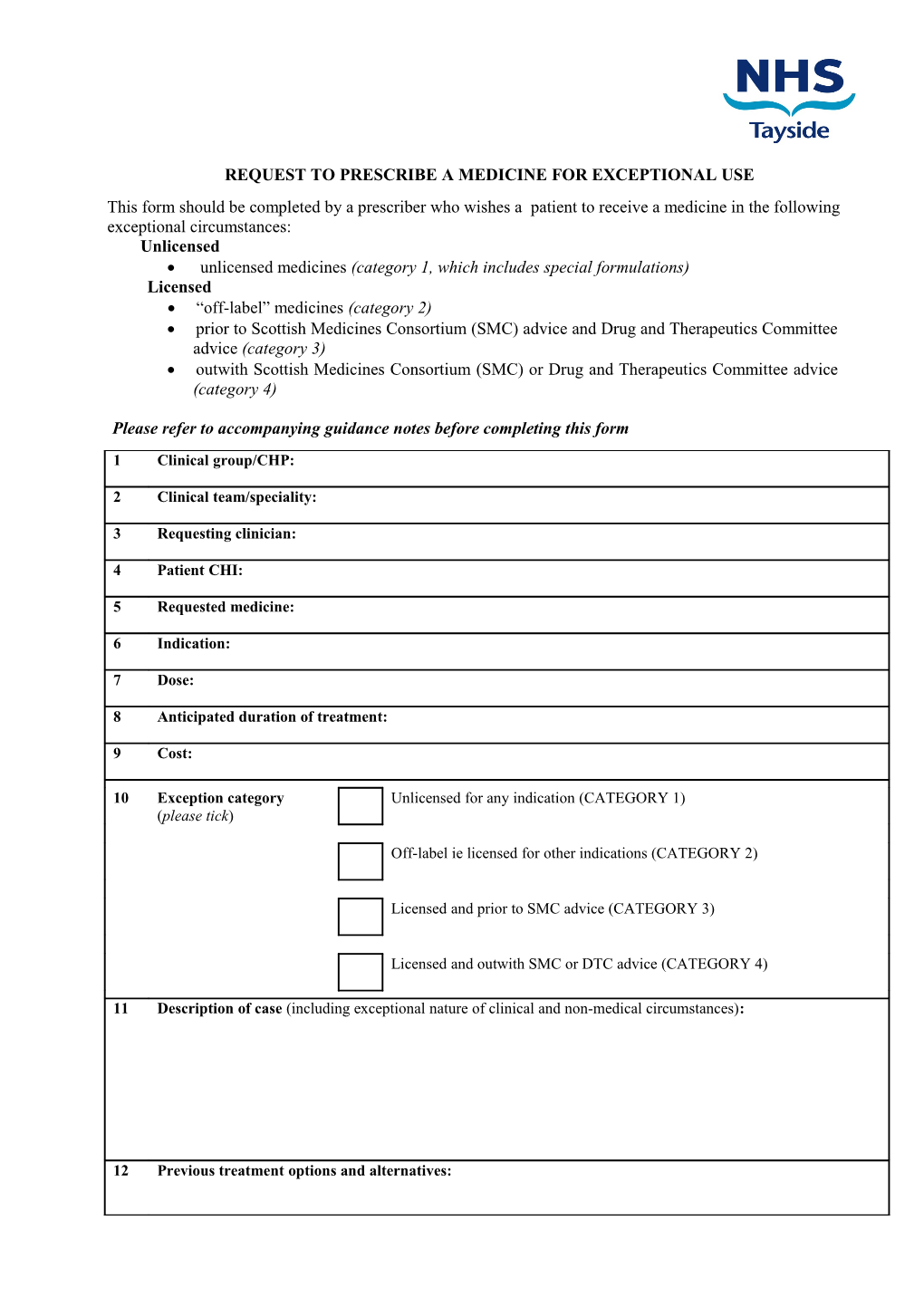 Unlicensed Medicines (Category 1, Which Includes Special Formulations)