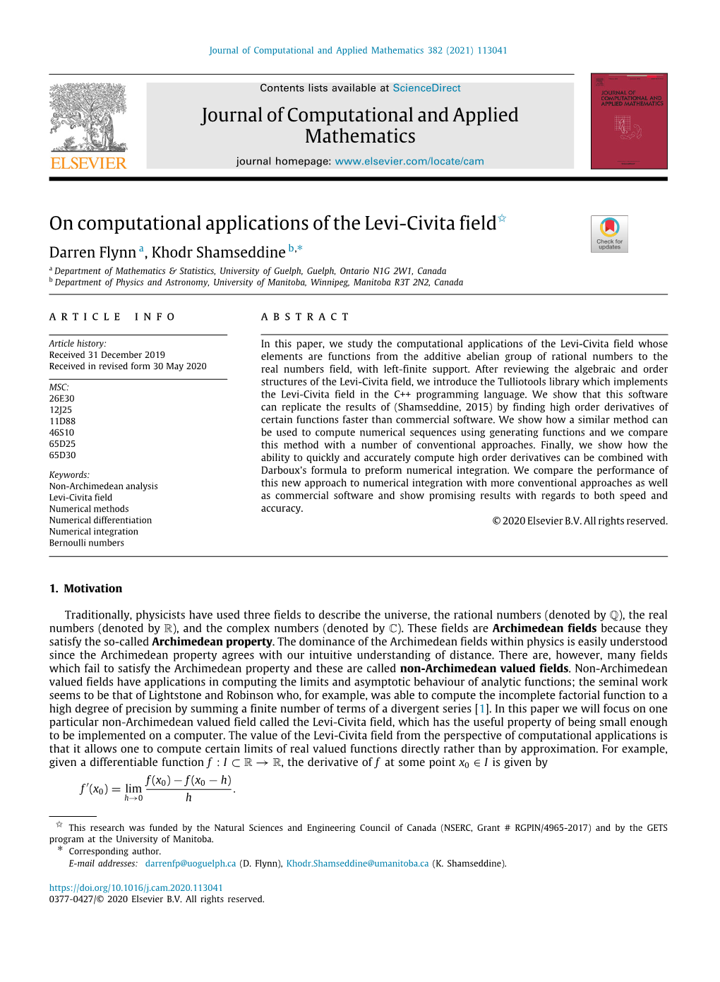 On Computational Applications of the Levi-Civita Field