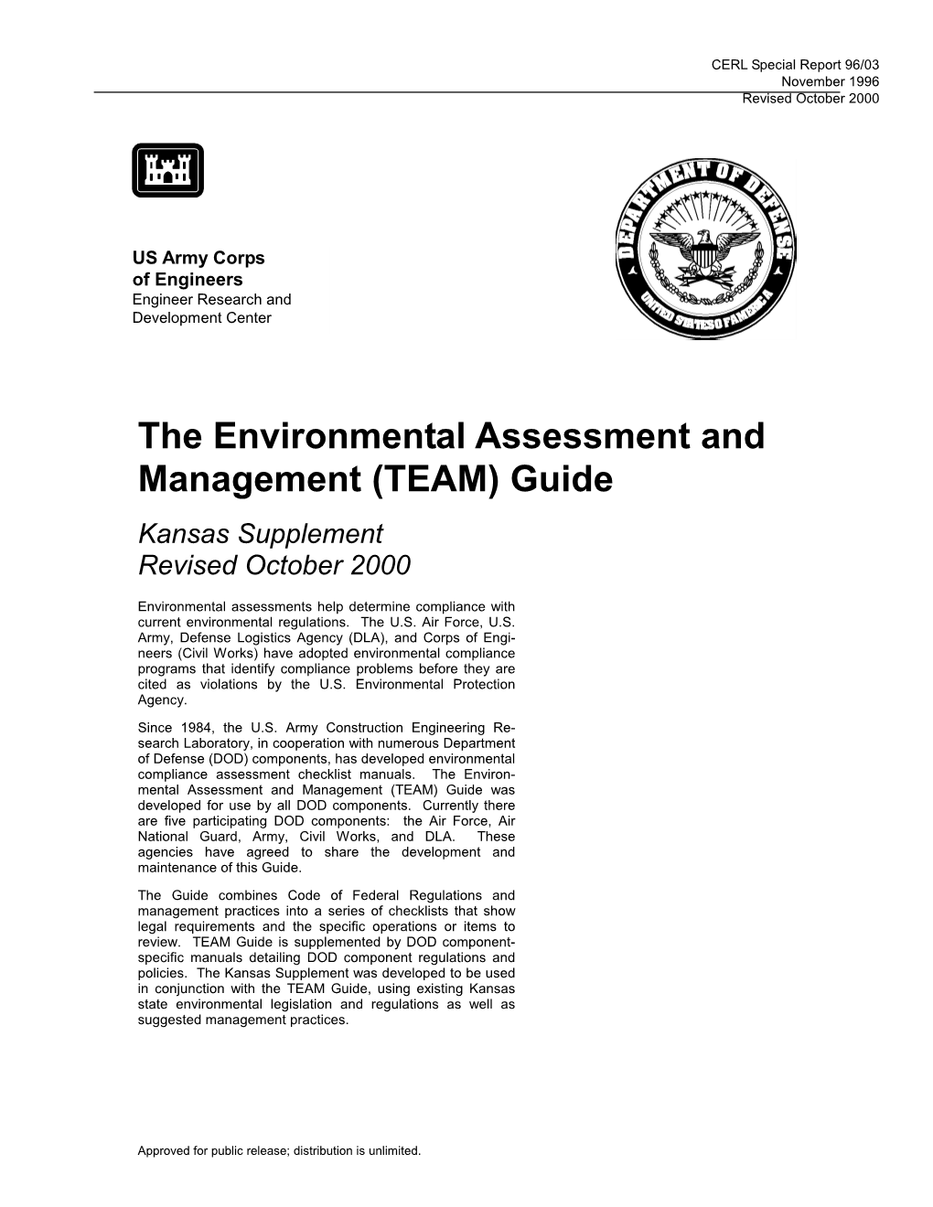 The Environmental Assessment and Management (TEAM) Guide