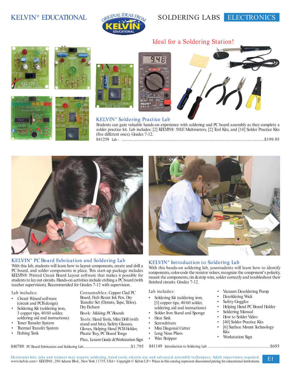 Kelvin® Educational Electronics Soldering Labs