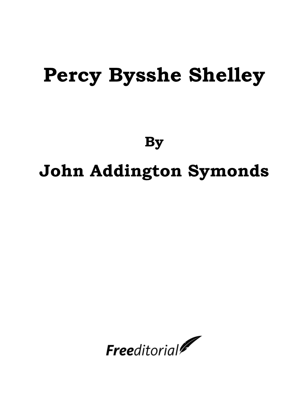 Percy Bysshe Shelley