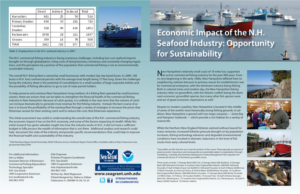 Economic Impact of the NH Seafood Industry