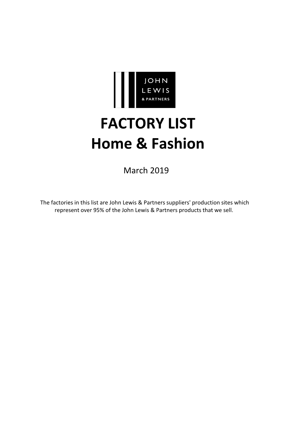 FACTORY LIST Home & Fashion