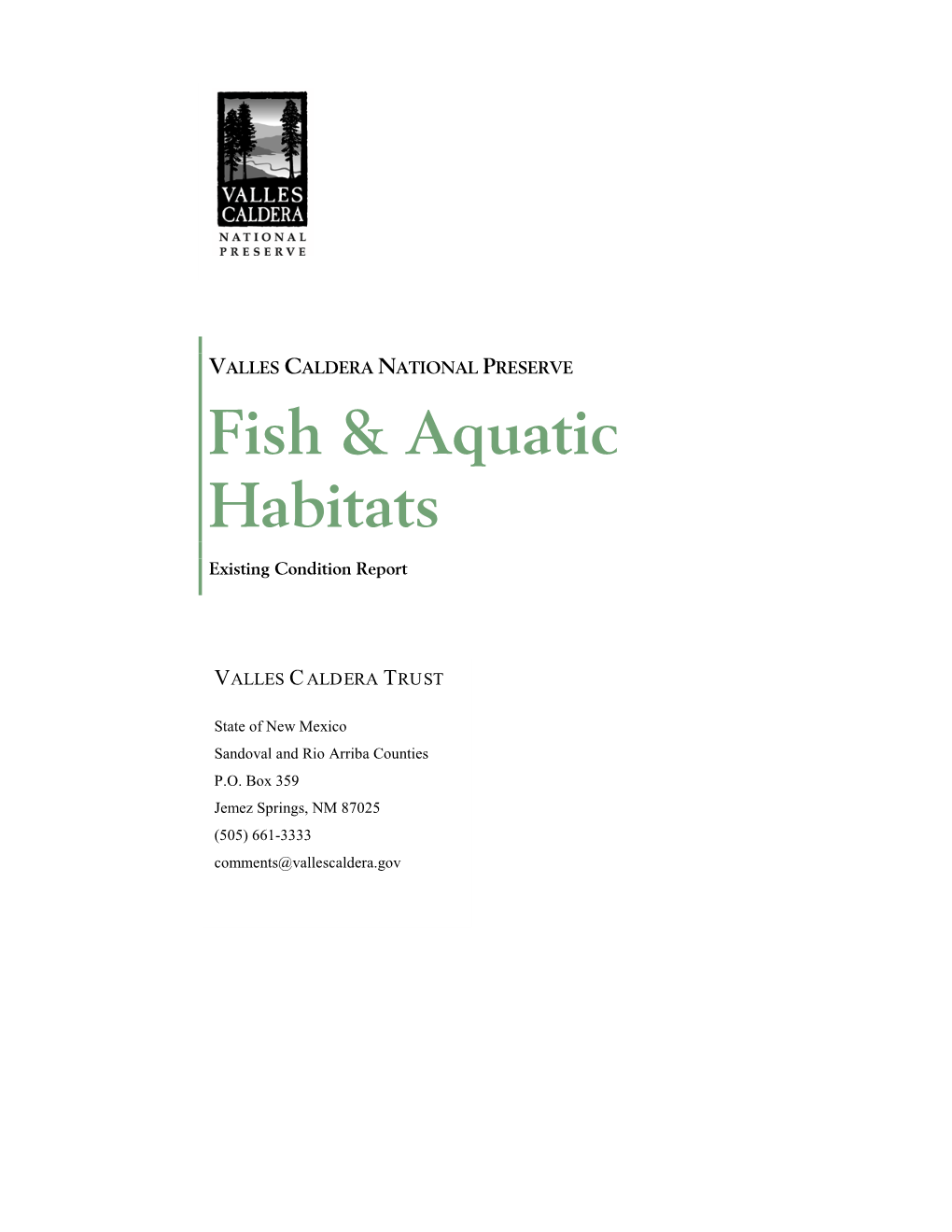 Fish & Aquatic Habitats