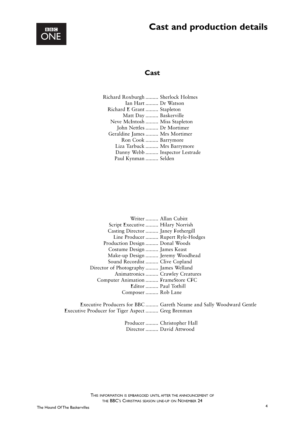 Cast and Production Details & Introduction