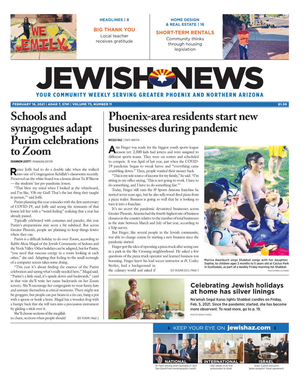 Schools and Synagogues Adapt Purim Celebrations to Zoom Phoenix-Area