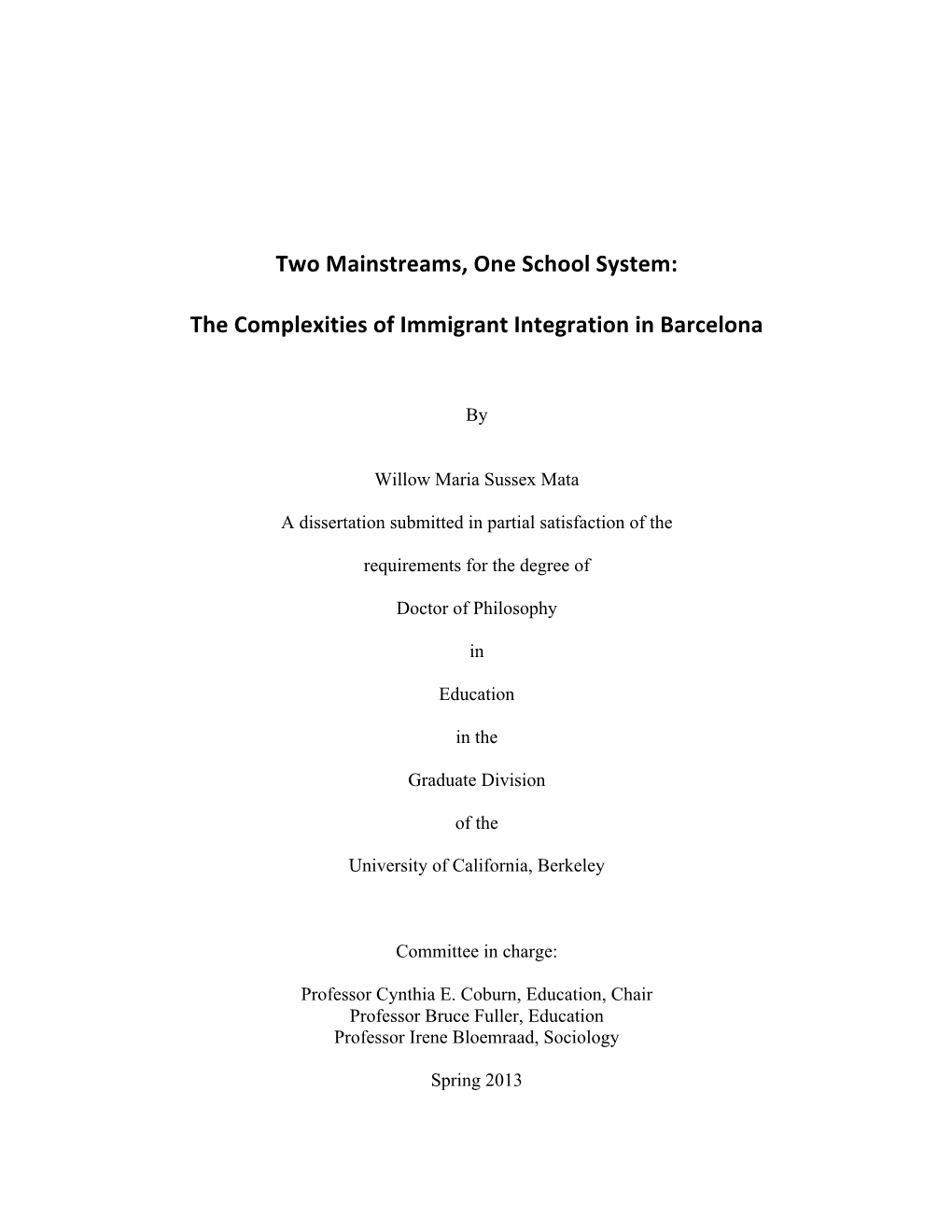 Willow Sussex Mata Final Dissertation May2013