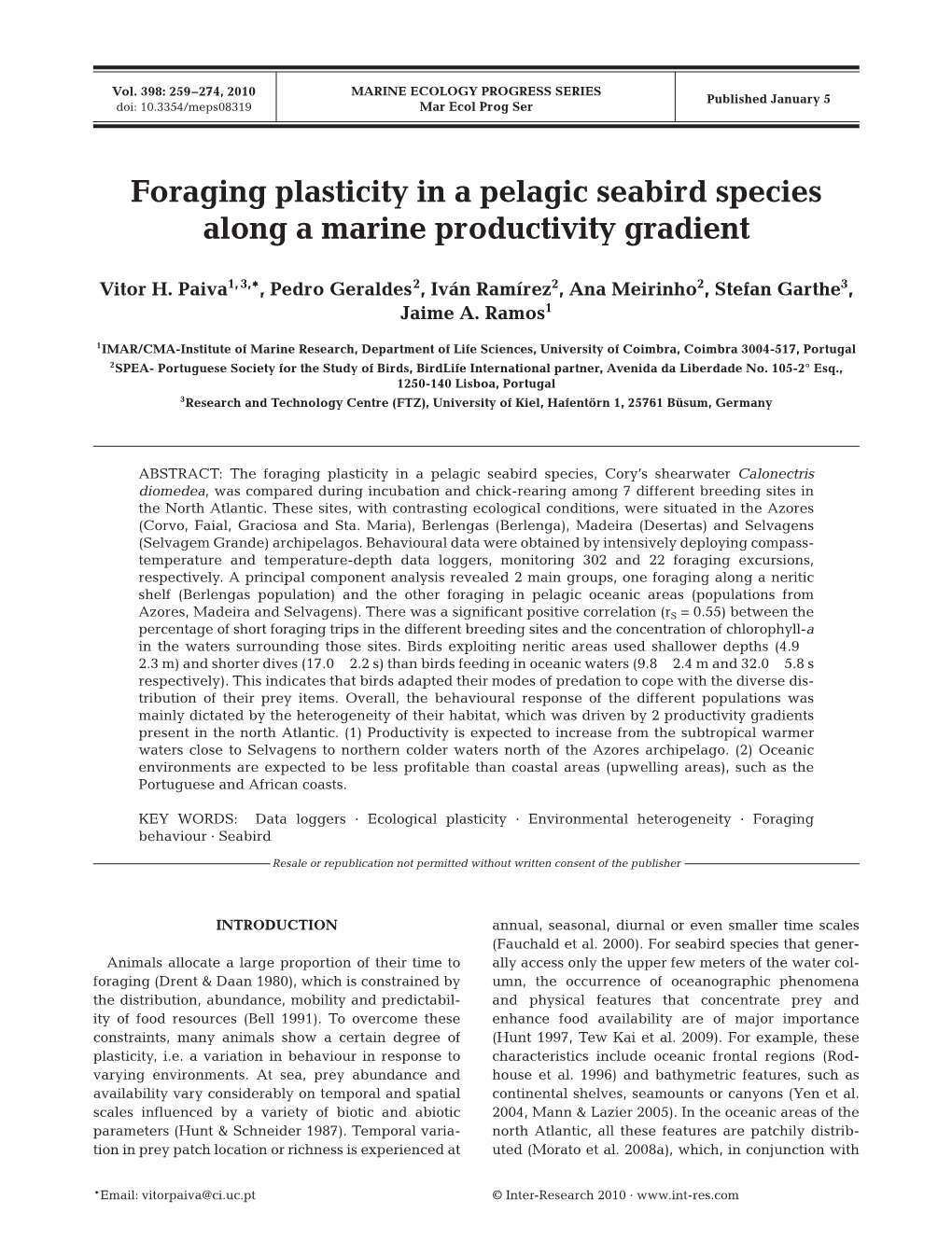 Marine Ecology Progress Series 398:259