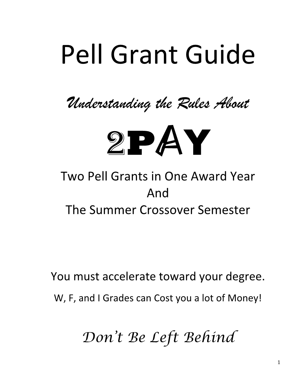 Pell Grant Guide