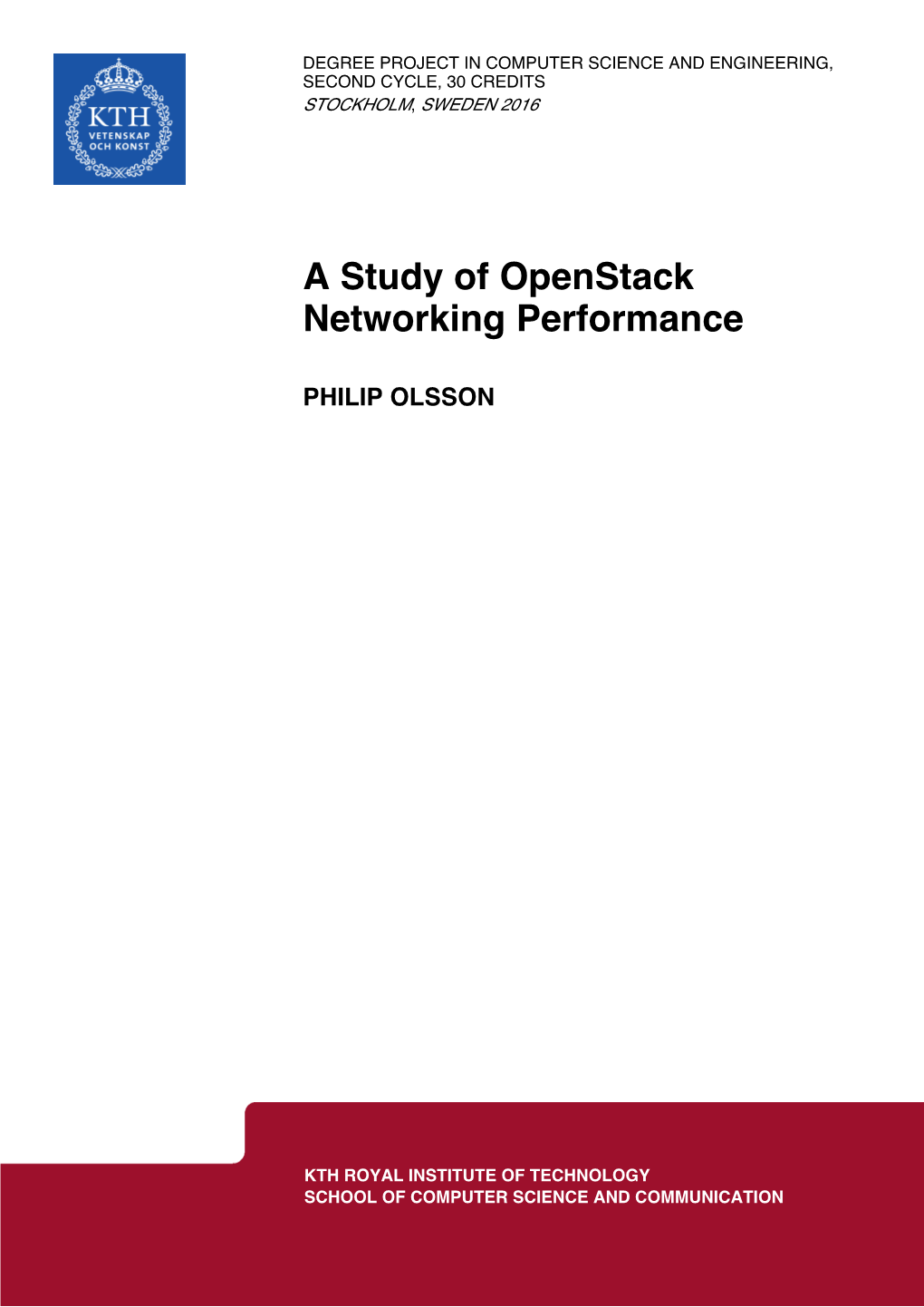 A Study of Openstack Networking Performance