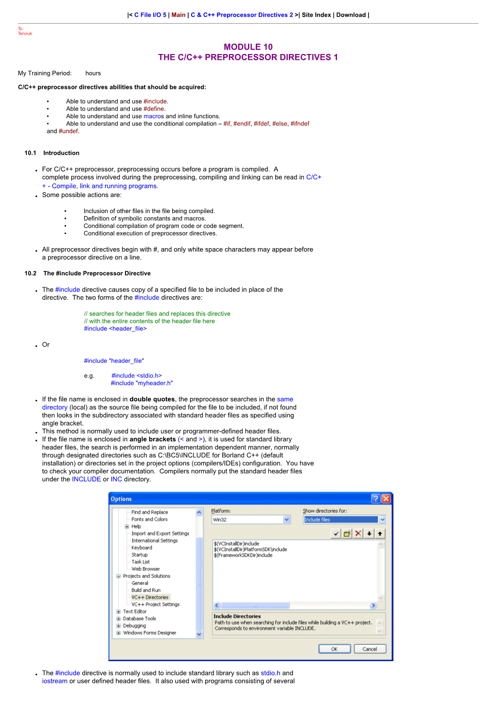 Using C and C++ Preprocessor Directives That Includes #Include