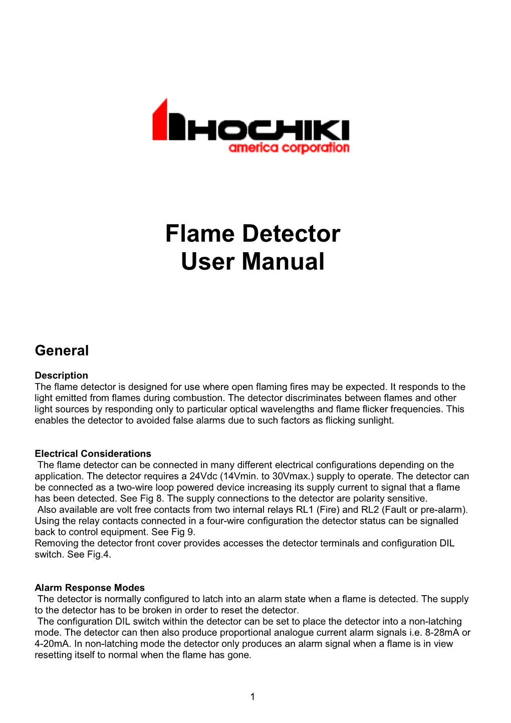 Flame Detector User Manual