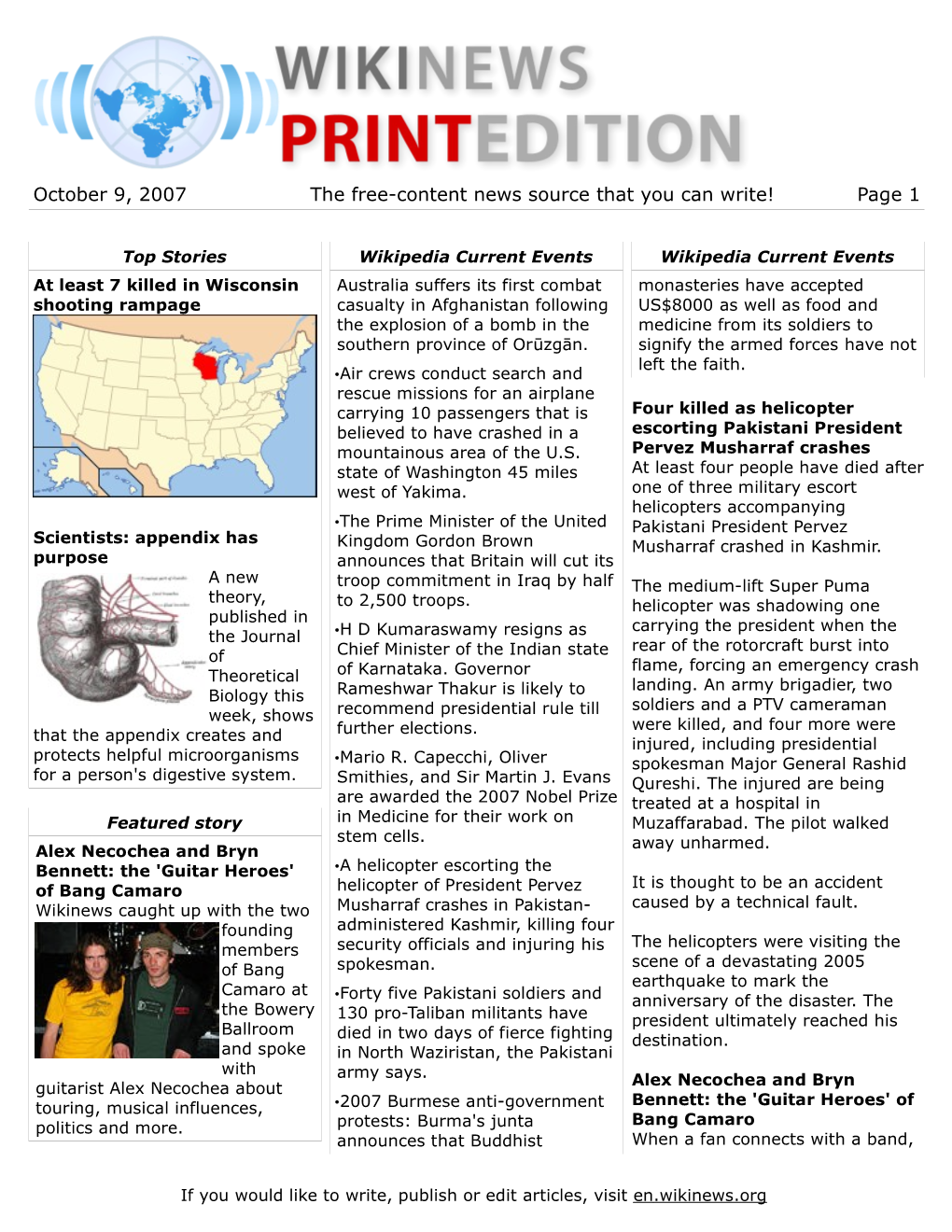 October 9, 2007 the Free-Content News Source That You Can Write! Page 1