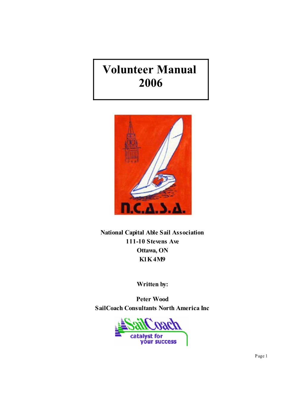 Volunteer Manual 2006