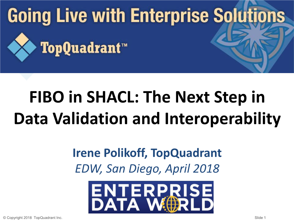 FIBO in SHACL: the Next Step in Data Validation and Interoperability