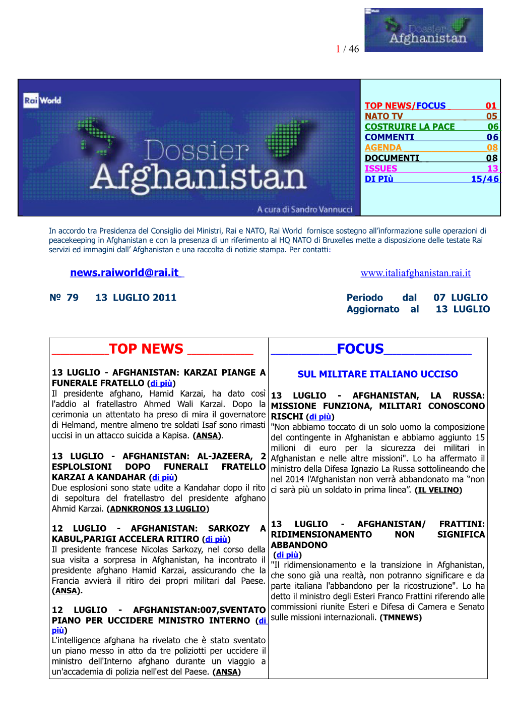 Dossier Nato Afganistan