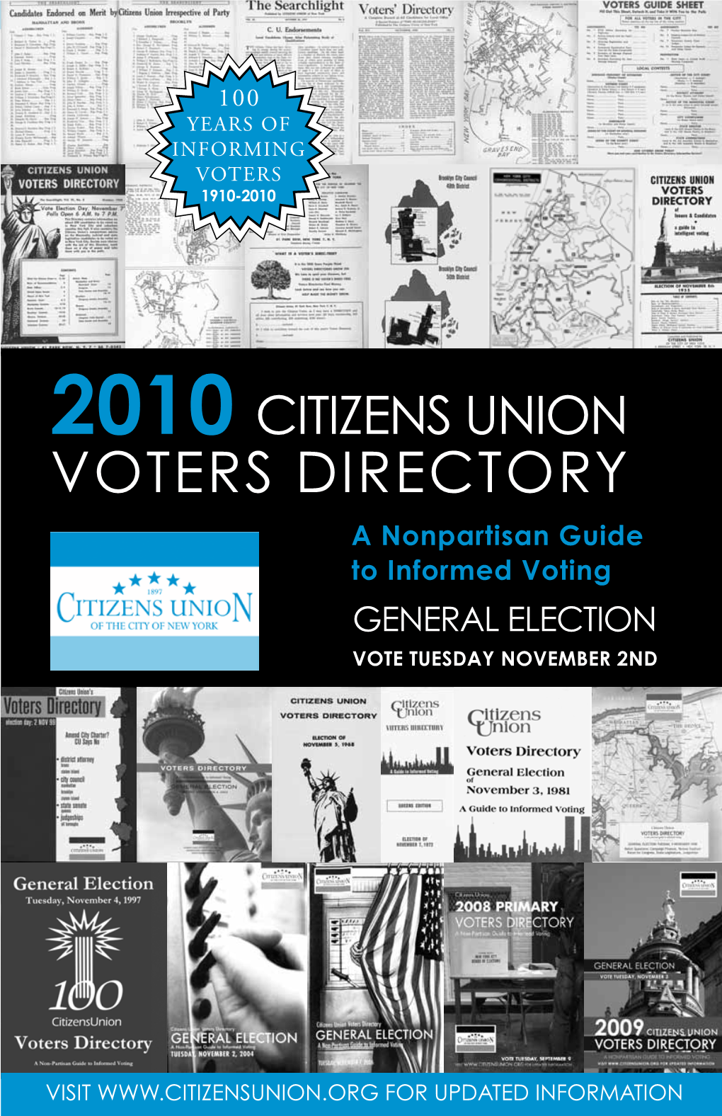 VOTERS DIRECTORY a Nonpartisan Guide to Informed Voting GENERAL ELECTION VOTE TUESDAY NOVEMBER 2ND