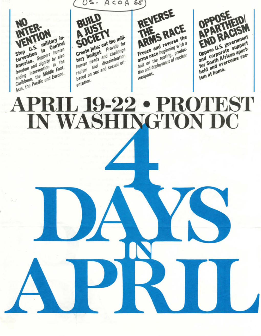 April19-22 •Protest