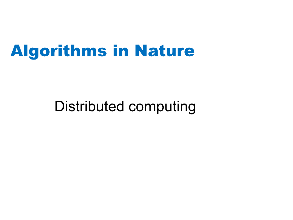 Introduction to Distributed Computing