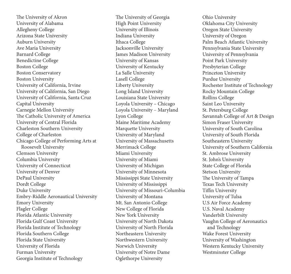 List of Colleges 2015.Indd